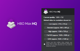 HBO Max HQ: change video quality