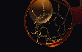 Ball Scoring in a Basketball Ring with Metal Mesh Live Wallpaper