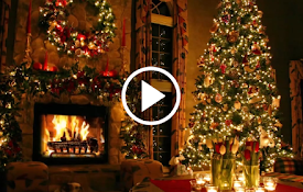 Animated Christmas tree and fireplace