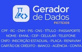 Gerador de Dados Fictícios CPF CNPJ CEP ++