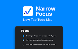 Narrow Focus: New Tab Todo List