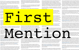 First Mention