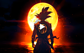 Ocean Glow with Goku: Power and Serenity Live Wallpaper