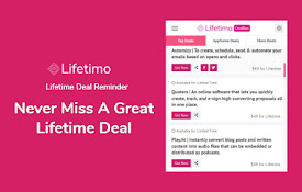 Lifetime Deal Reminder by Lifetimo
