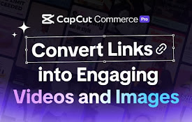 CapCut Commerce Pro: Convert any link to videos and images