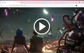 Ekko X Powder Watching Fireworks Arcane 2: Live Wallpaper for Chrome