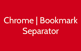 Chrome Bookmark Separator