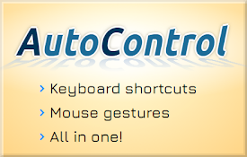 AutoControl: Keyboard shortcuts, Mouse gestures