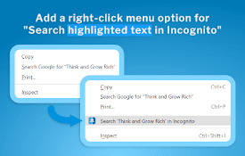 Right Click Search Incognito