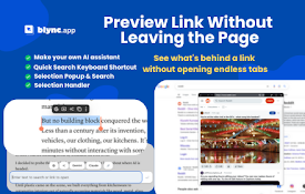 Blync: 链接预览、选择搜索 &amp; AI侧边栏和弹出窗口