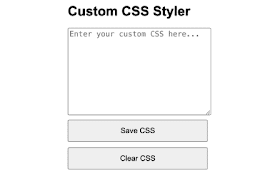 Custom CSS Styler