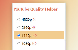 Youtube Quality Helper