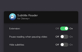 Subtitle Reader for Disney+
