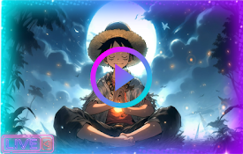 Luffy Meditation Form Under the Moonlight: One Piece Live Wallpaper