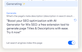 AI Generator for Wix SEO