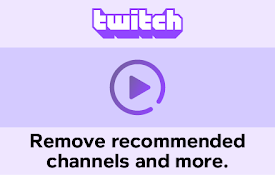 Remove Twitch Recommended Channels, Live Chat