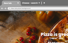 New tab Pizza background