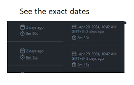 Github Exact Dates