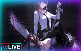 Makima Holding Denji with Chains Live Wallpapers