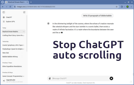 ChatGPT Disable Auto Scroll - FREE
