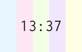 Pastel New Tab with a clock