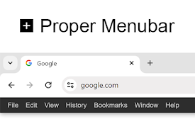 Proper Menubar for Google Chrome