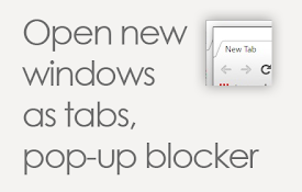 Open pop-up as tab