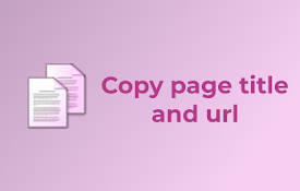 Copy page title and url