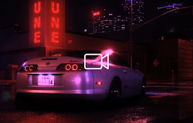 Toyota Supra Neon Night Road Live Wallpaper