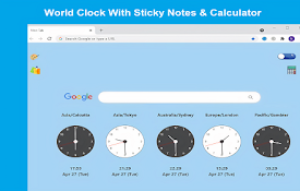 World Clock with Sticky Notes &amp; Calculator