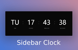Sidebar Clock