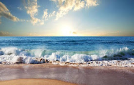 Beach &amp; Ocean Sunset Wallpaper