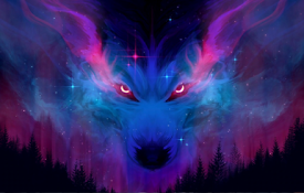 Cosmic Wolf Live Wallpaper Animation