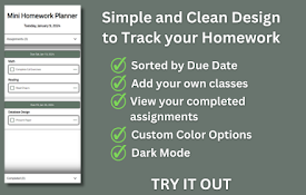 Mini Homework Planner