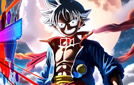 Luffy in Front of Moon Live Wallpaper