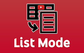YouTube List View Mode