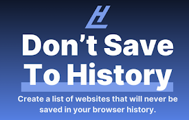 Don&#39;t save to history