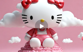 Hello Kitty Flying Live Wallpaper