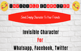 Invisible character And Invisible Letter