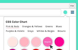 CSS Color Chart
