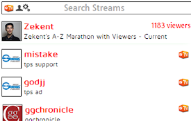League Streams: Stream Browser