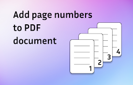 将页码添加到 PDF 文件。