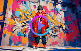 Luffy Graffiti 4K Live Wallpaper New Tab