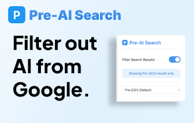 Pre-AI Search - Filter Google Before AI Content