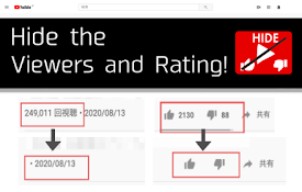Hide Youtube Viewers and Ratings