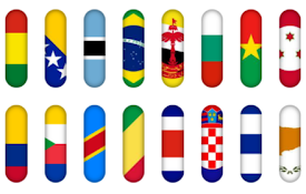 Country Flags Scrollbar
