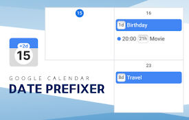 Event Days to Now for Google Calendar