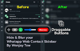Whatsapp Web Contact Hide and Blur Toggle
