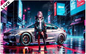 Zero Two and BMW F36 Live Wallpaper