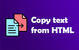 Copy Text from HTML Extension